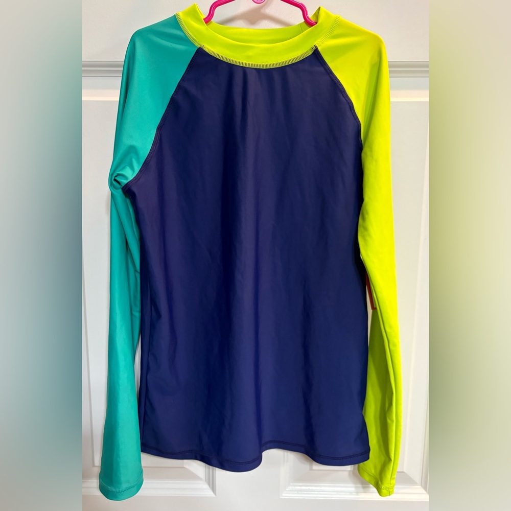 NWT Joe Fresh color block swim rash guard kids Large 10/12
